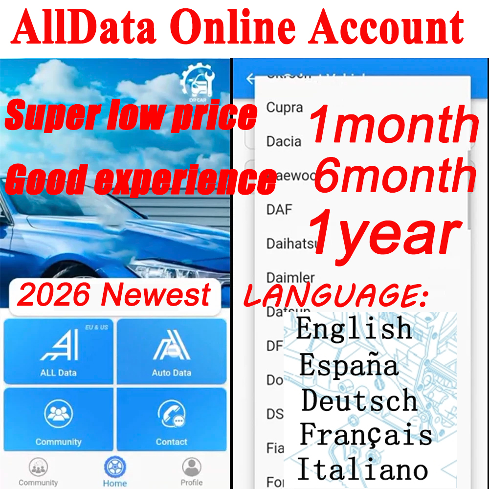 Auto Repair Shop Equipment - 2027 Alldata EU Online Account Workshop