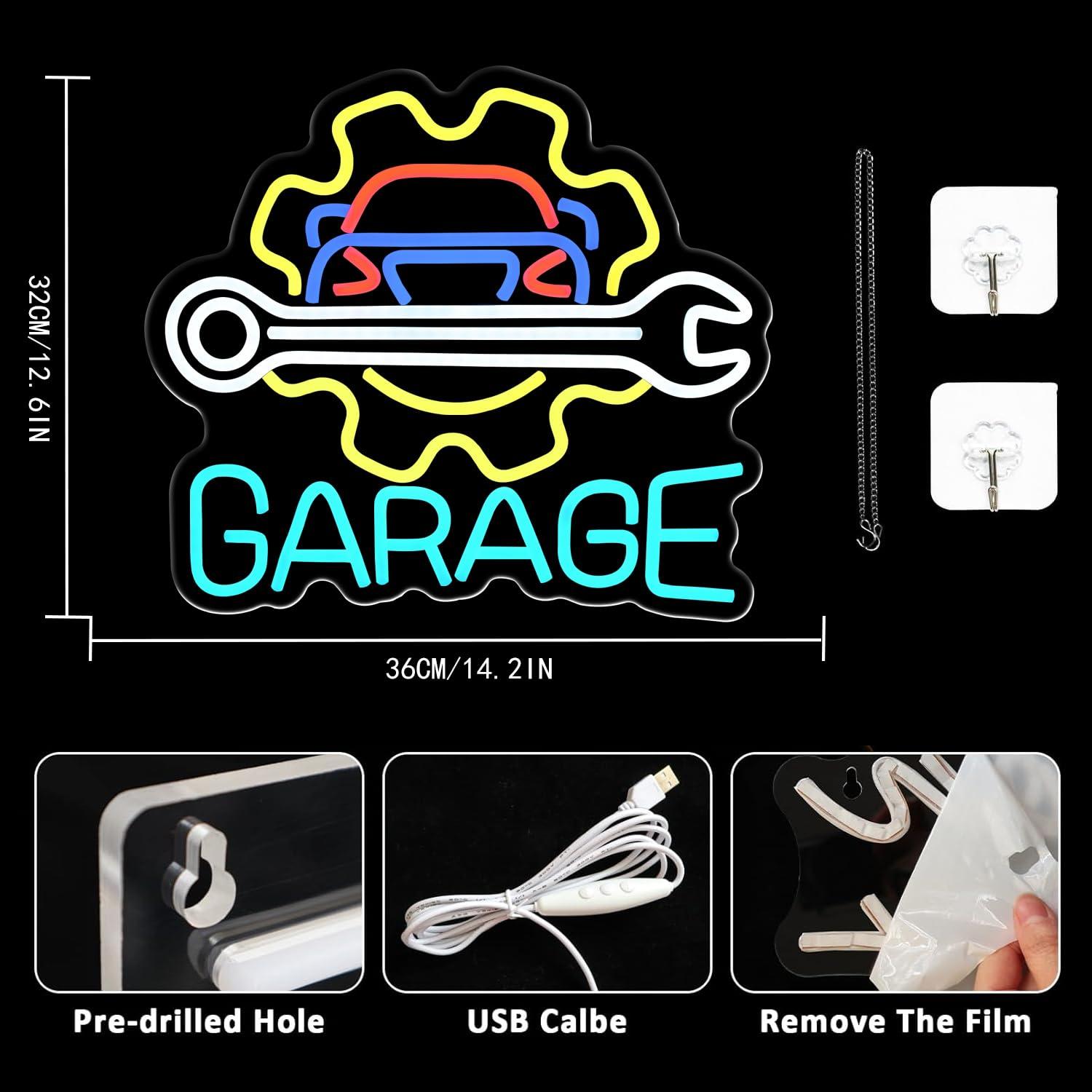 Garage Neon Sign USB Powered L - Auto Repair Shop avaliação e preço