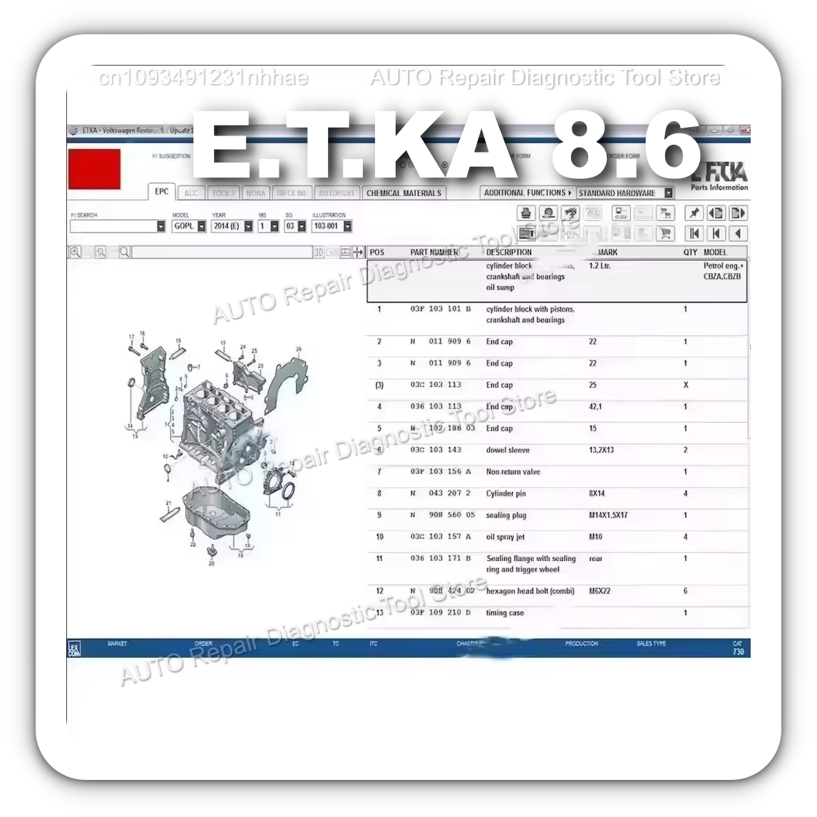 2025 HOT! Etka 8.6 software Au - Auto Repair Shop Equipment avaliação e preço